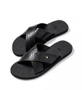 BLACK MEN's DRESSY COMFORTABLE CROSS STRAP  SANDAL