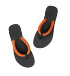 CHALE ORANGE/BLACK OPEN TOE MESH THONG WOMEN FLIP FLOP SANDALS