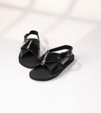 MEN BUCKEL BLACK ADJUSTABLE STRAP  SANDALS